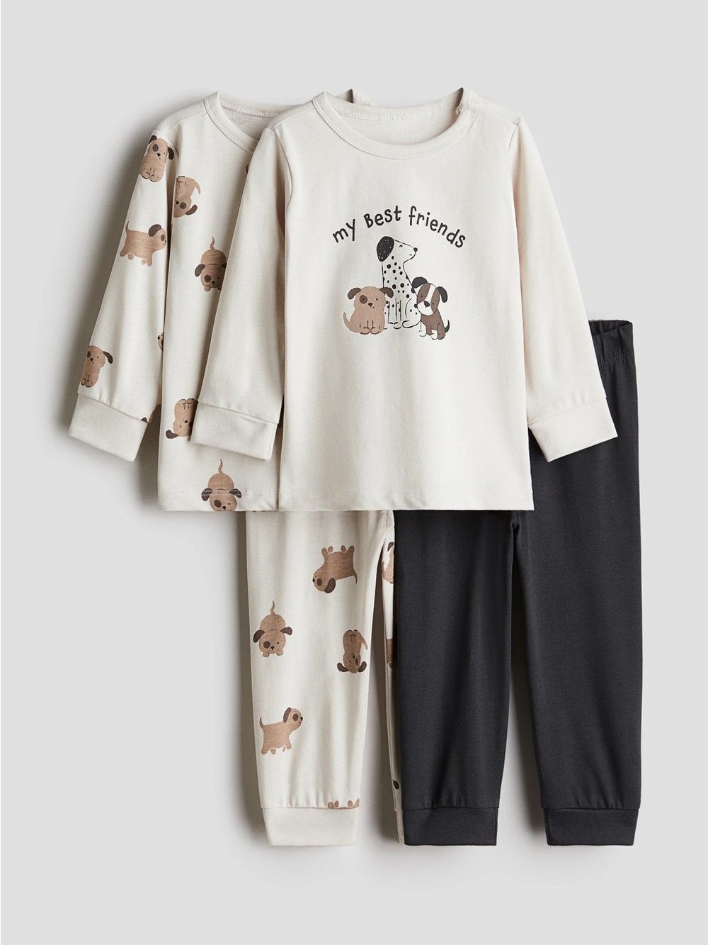 NWOT H&M Toddler Puppy 4-piece Pajama Set 4Y